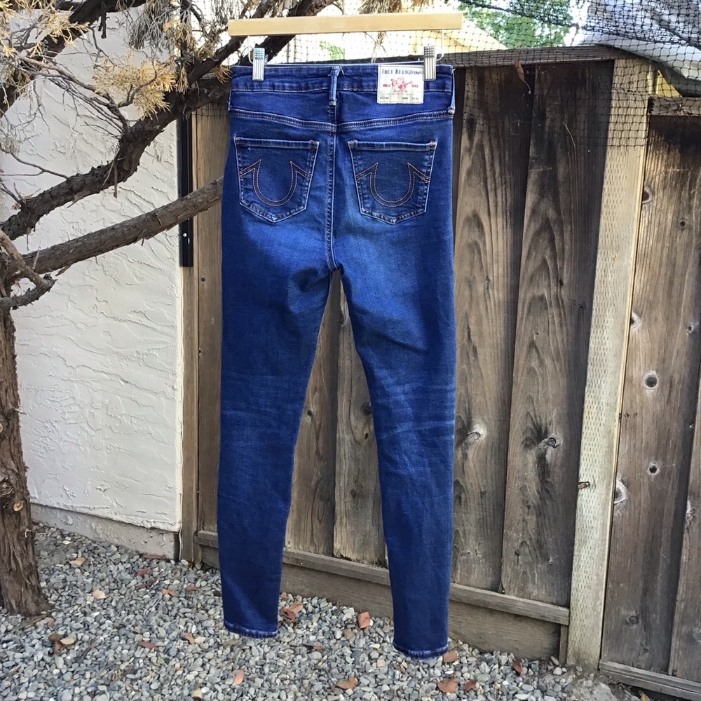 True Religion Women’s Jeans Rocco Skinny Dark Wash Size 25 (26x28)